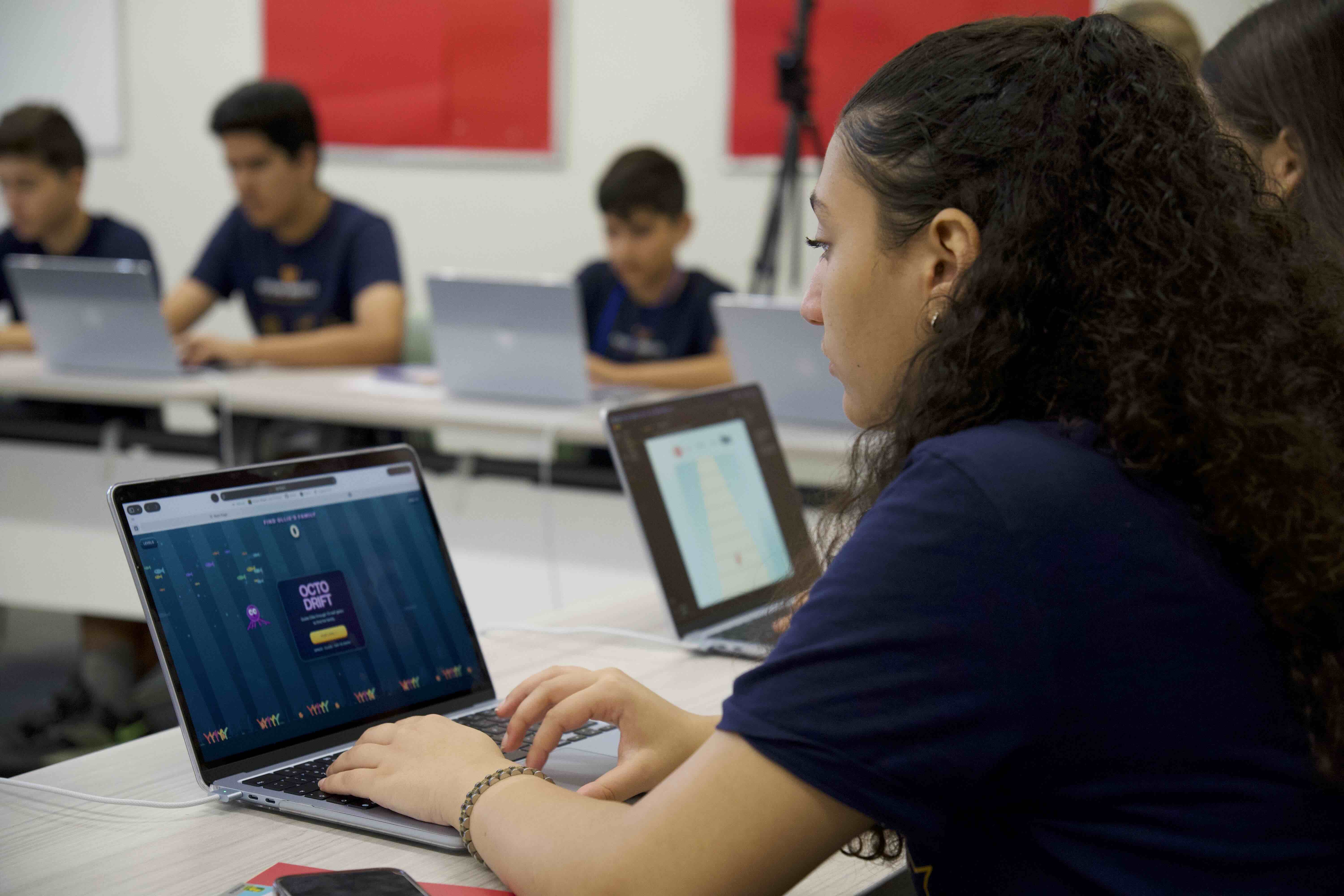 Students building with AI during the Future Wrights bootcamp