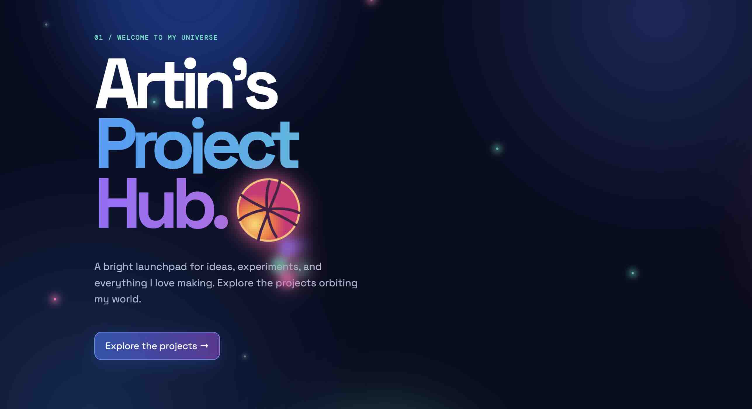Artin K.'s Project Hub homepage