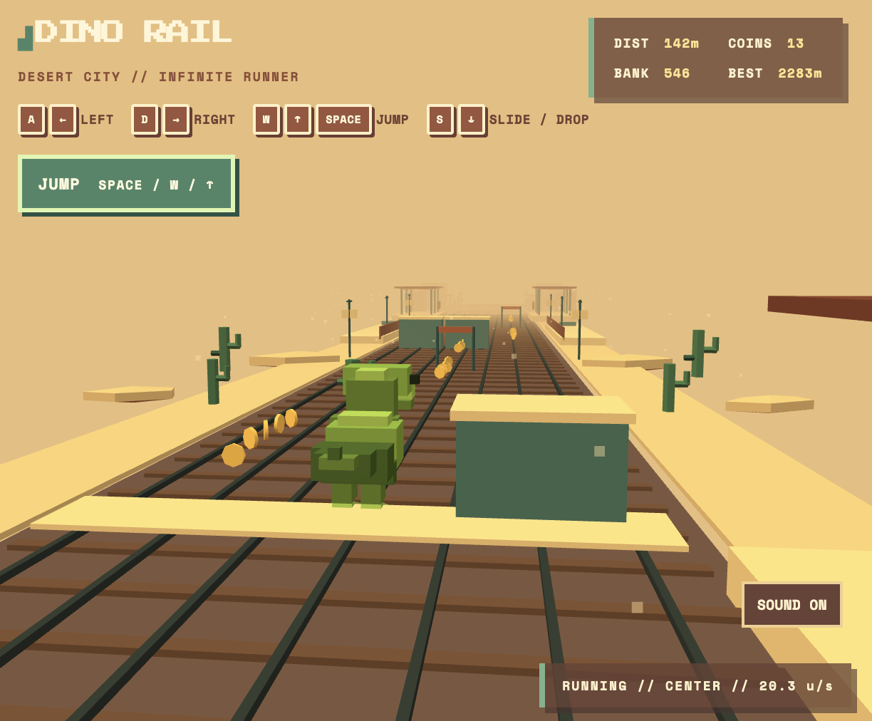 Dinosaur Runner game screenshot
