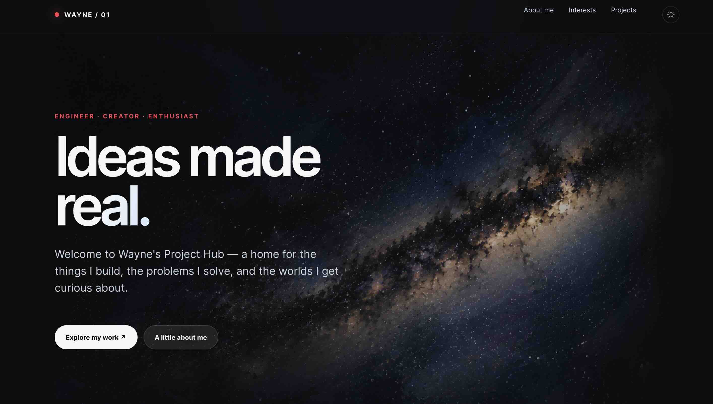 Wayne E.'s Project Hub homepage